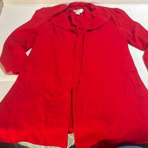 Coldwater Creek Scarlet open duster jacket